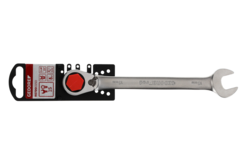 GEDORE RED R07200150 Clé mixte à cliquet droite/gauche SW15 mm 199 mm
