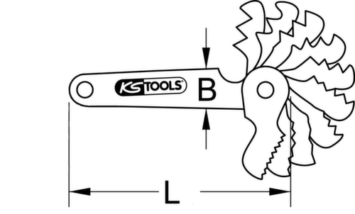 KS Tools Trapezoidal thread gauge