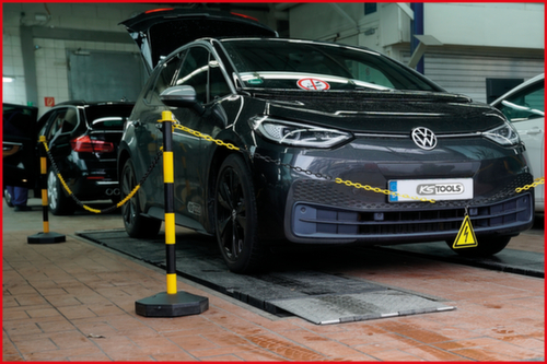 KS Tools Jeu de poteaux de barrières avec chaîne