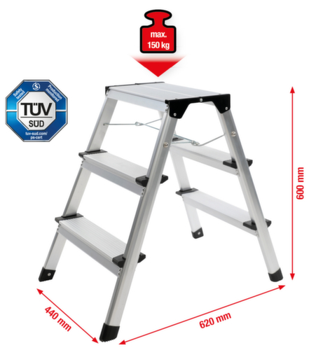 KS Tools Escabeau en aluminium