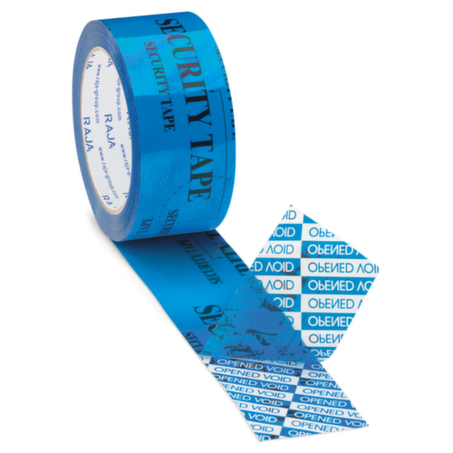 Ruban adhésif de sécurité bleu imprimé Security Tape 50 mm x 50 m