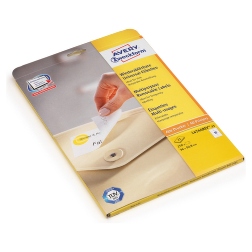 Étiquette laser détachable 63,5 x 46,6 mm