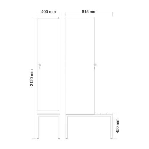C+P Armoire vestiaire Evolo PLUS avec banc
