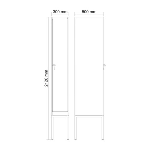 C+P Armoire vestiaire Evolo PLUS sur piètement