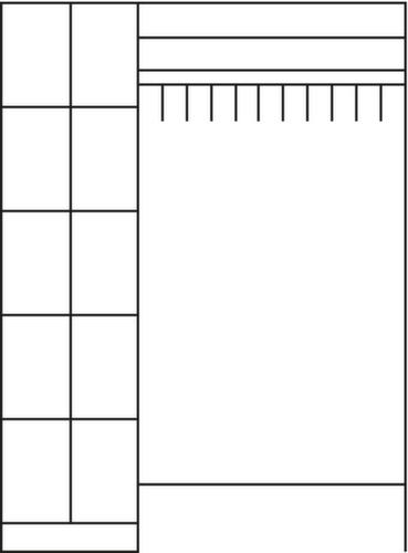 C+P Locker met kapstok Classic met 20 vakken