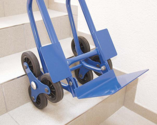 3-ster trappensteekwagen, draagvermogen 175 kg, breedte schep 280 mm, massief rubber-banden