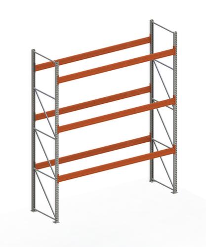 META Palletstelling MULTIPAL voor 16 pallets, 3770 mm breed, 4 opslagniveaus