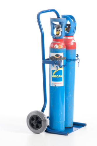 Rollcart Flessenwagen, voor 2x10 l fles, TPE-banden