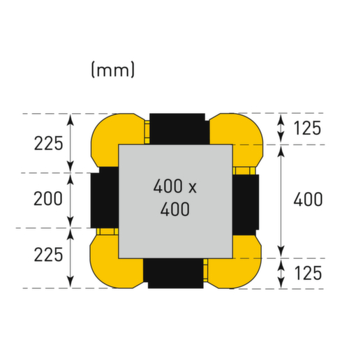 Moravia Zuilbescherming MORION, verlengingselement, hoogte x breedte 1100 x 200 mm