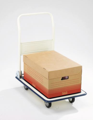 In-/uitklapbare duwbeugelwagen Eco met antisliplaag, draagvermogen 150 kg
