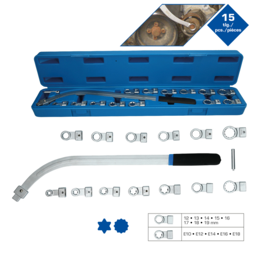 V-snaar en spanrol sleutel set