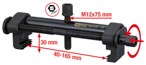 Universele trekker voor gegroefde poelies Ø 40-165 mm