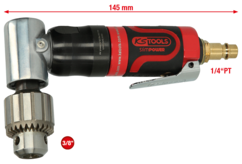 3/8 "SlimPOWER Mini Air Haakse Boormachine