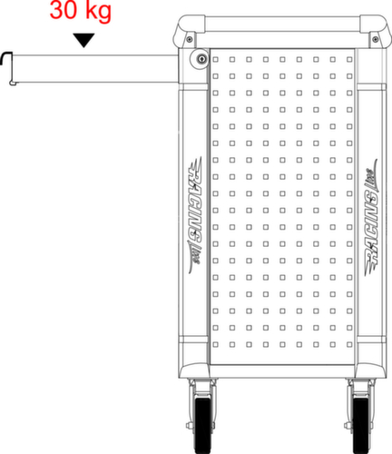 KS Tools Gereedschapswagen RACINGline, 7 lade(n)