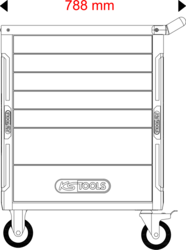 KS Tools Gereedschapswagen RACINGline, 7 lade(n)