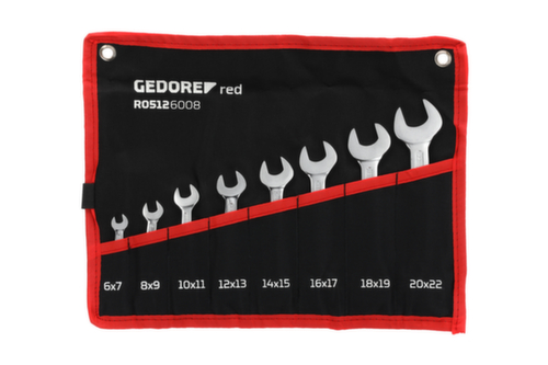 GEDORE R05126008 Dubbele steeksleutelset kort SW6-22 mm 8 stuks