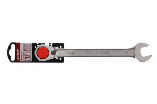 GEDORE R07200190 Combinatie ratel steeksleutel rechts/links SW19 mm 247 mm