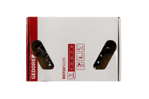 GEDORE R07105005 Combinatie ratel steeksleutelset SW8-19 mm 5 stuks