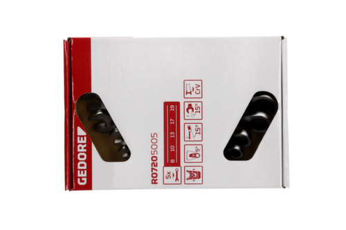 GEDORE R07205005 Combinatie ratel steeksleutelset SW8-19 mm 5 stuks