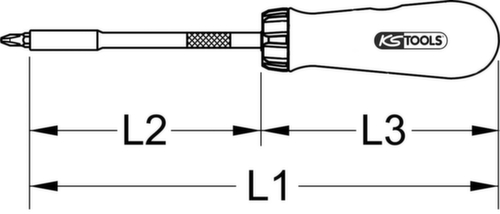 KS Tools 12 in 1 ratchet bit screwdriver