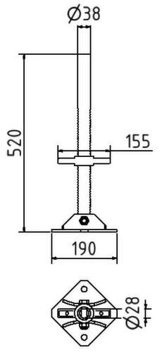 Schake Poten voor opstelinrichting
