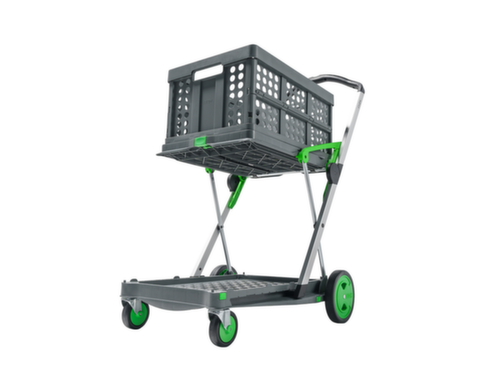Vouwkrattrolley CLAX met vouwkrat, draagvermogen 60 kg, 2 etages