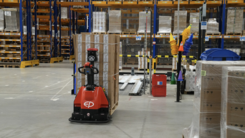 EP Zelfrijdende elektrische palletwagen XP15+, 1500 kg draagvermogen, polyurethaan/polyurethaan