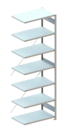 META rayonnage sans boulons extensible CLIP avec charge max. par tablette max. 350 kg
