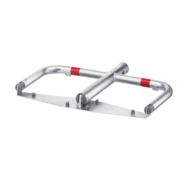 Barrière de parking rabattableHxl 500x760 mmen acier aluminium-rougerabattable