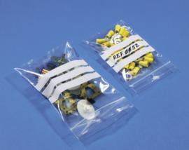 Sachet à fermeture à pression avec lignes inscriptibles