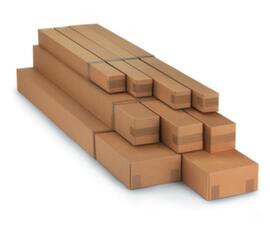 Carton d'expédition long avec longueur variable