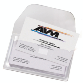 3L Office Products Pochette transparente autocollante avec languette de fermeture