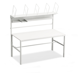 Treston Table d'emballage complète avec plaque perforée et dispositif dérouleur, largeur x profondeur 1800 x 900 mm