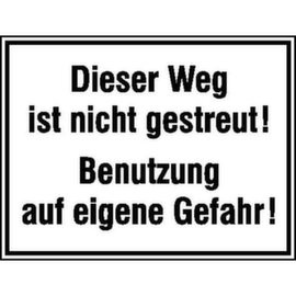 panneau indicateur SafetyMarking®, « Chemin non déneigé ! »