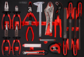 KS Tools pliers and file set in foam insert