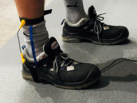 bande pour talon ESD pour tapis antifatigue, noir/jaune