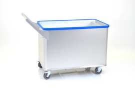 Gmöhling Chariot conteneur aluminium G®-ERGO à tablette sur ressort