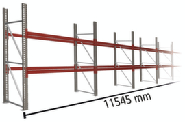 META Rayonnage à palettes MULTIPAL pour 36 palettes, largeur 11545 mm, 3 niveaux de stockage