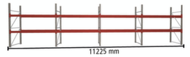 META Rayonnage à palettes MULTIPAL pour 36 palettes, largeur 11225 mm, 3 niveaux de stockage