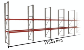 META Rayonnage à palettes MULTIPAL pour 36 palettes, largeur 11545 mm, 3 niveaux de stockage