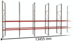 META Rayonnage à palettes MULTIPAL pour 42 palettes, largeur 13455 mm, 3 niveaux de stockage