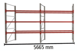 META Rayonnage à palettes MULTIPAL pour 24 palettes, largeur 5665 mm, 4 niveaux de stockage