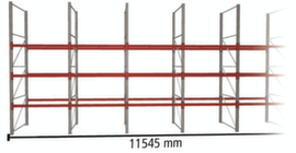 META Rayonnage à palettes MULTIPAL pour 48 palettes, largeur 11545 mm, 4 niveaux de stockage