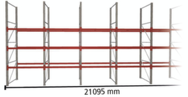META Rayonnage à palettes MULTIPAL pour 88 palettes, largeur 21095 mm, 4 niveaux de stockage