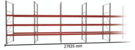 META Rayonnage à palettes MULTIPAL pour 120 palettes, largeur 27935 mm, 4 niveaux de stockage