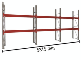 META Rayonnage à palettes MULTIPAL pour 9 palettes, largeur 5815 mm, 3 niveaux de stockage