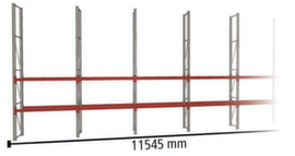 META Rayonnage à palettes MULTIPAL pour 24 palettes, largeur 11545 mm, 4 niveaux de stockage