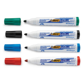 4 marqueurs pour tableau blanc BIC® Velleda - Sans odeur (1,5 mm)