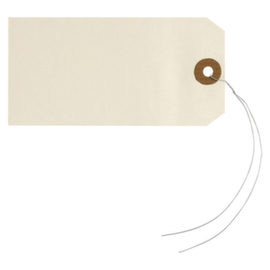 Étiquette cartonnée fil crème 90 x 44 mm