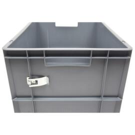 Attache étiquette pour bacs gerbables norme Europe